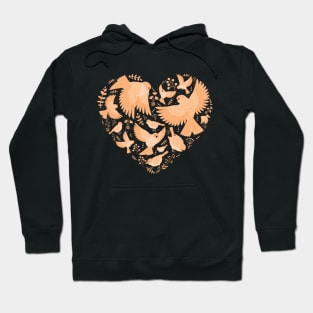 birds love heart Hoodie